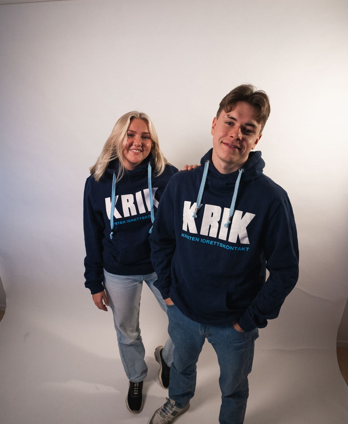 Klassisk hoodie - blå