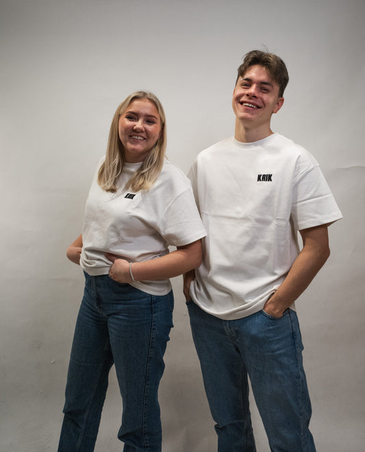 T-skjorte hvit (sort logo)