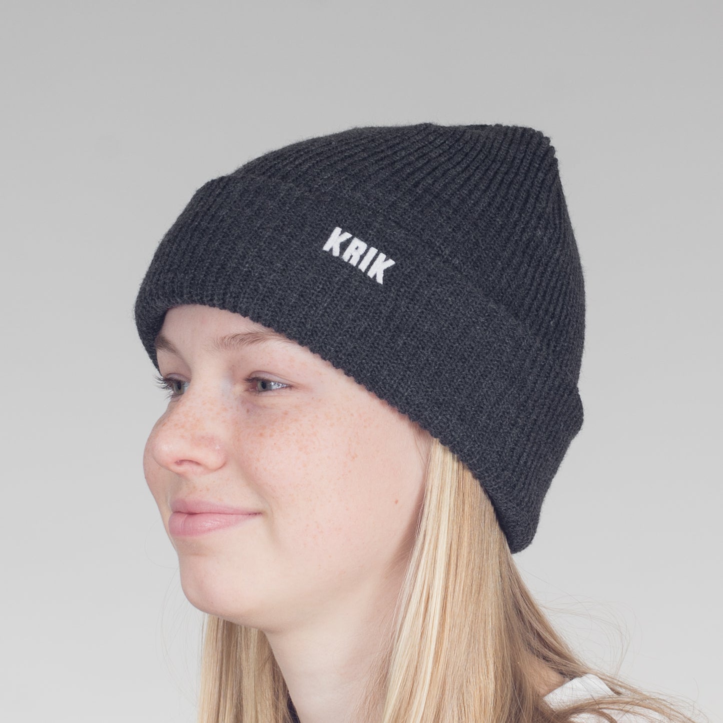 Lue beanie mørk grå