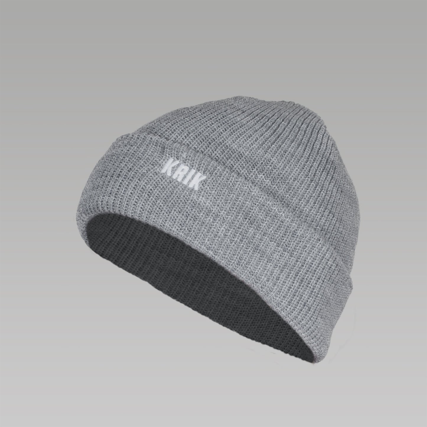 Lue beanie lys grå