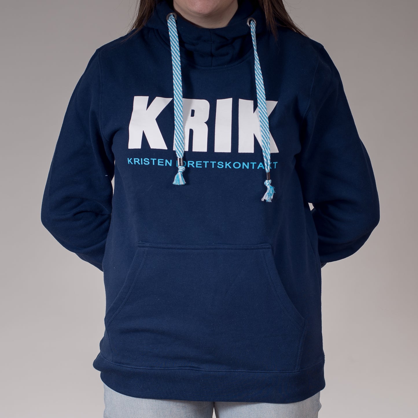 Klassisk hoodie - blå
